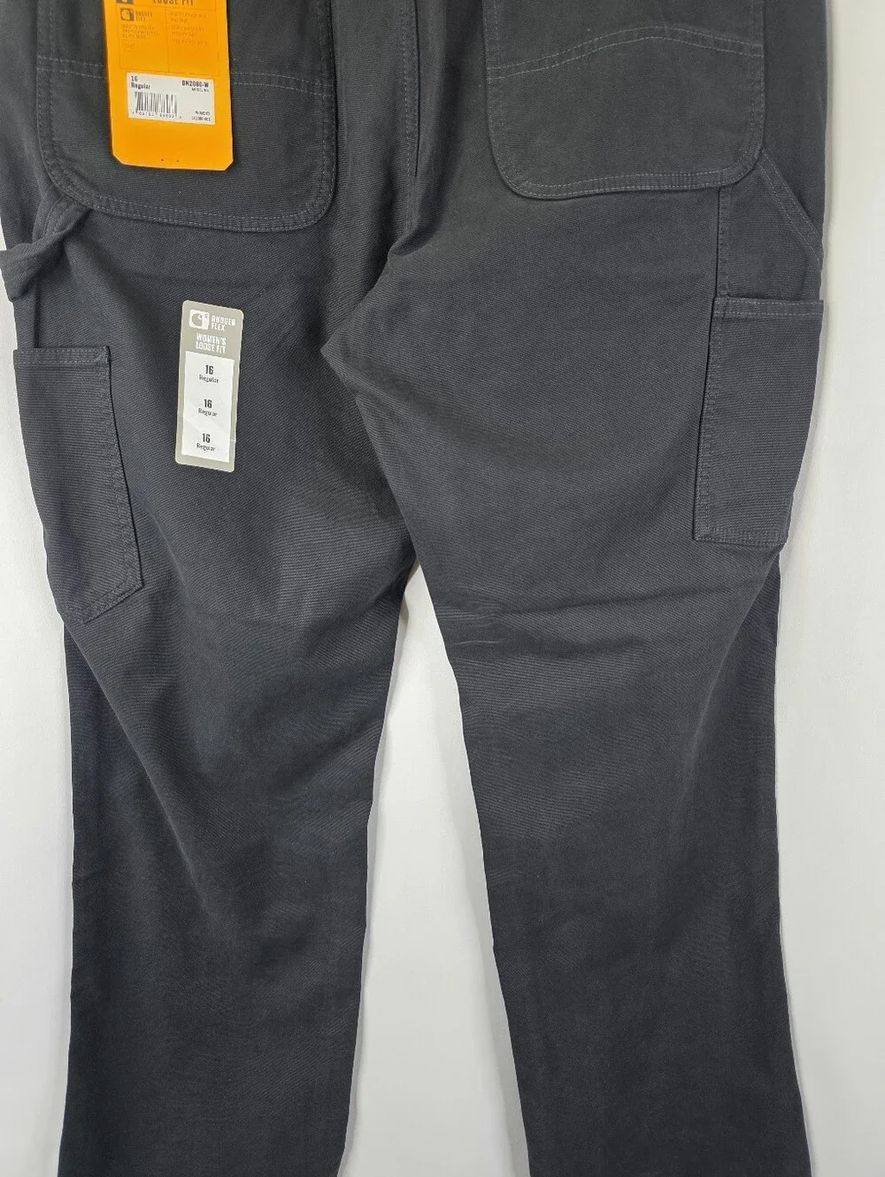 Carhartt Womens Size 16 Rugged Flex Straight Loose Fit Canvas Work Pants Regular